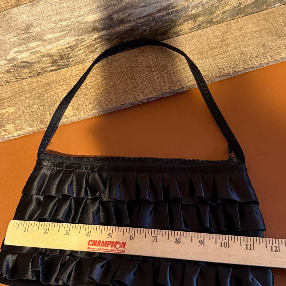 💰BOGO FREE Lancôme Silky Black Evening Bag Purse - Picture 5 of 8